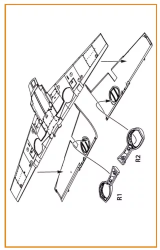 Clear Prop Accessories Bf-109E wheel bay for Wingsy Kits - futóműakna
