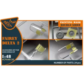   Clear Prop Accessories Fairey Delta 2 double-sided painting mask for Dora Wings - kétoldalas kabinmaszk