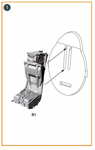 Clear Prop Accessories Fairey Delta 2 Ejection seat for Dora Wings - katapultülés