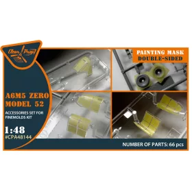   Clear Prop Accessories Zero A6M5a Model 52 double-sided painting mask for Fine Molds - kétoldalas kabinmaszk