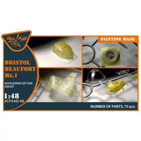   Clear Prop Accessories Beaufort Mk.IA painting mask for ICM - kabin- és ablakmaszk