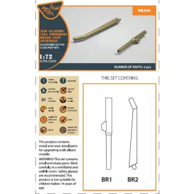   Clear Prop Accessories A5M Claude (korai változat) – öntött sárgaréz antennák, Clear Prop CP720016/CP72008 maketthez