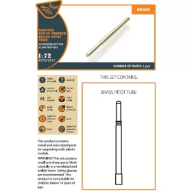  Clear Prop Accessories Gloster E28/39 Pioneer brass pitot tube for CP kits CP72001/CP72007 - sárgaréz Pitot-cső, Clear Prop CP72001/CP72007 maketthez