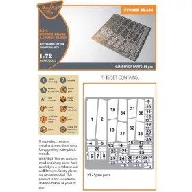   Clear Prop Accessories La-5 (all versions) PE landing flaps for CP kits CP72014/CP72015 - La-5 (minden változat) – fotómaratott fékszárnyak, Clear Prop CP72014/CP72015 makettekhez