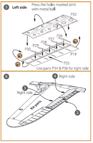 Clear Prop Accessories La-5 (all versions) PE landing flaps for CP kits CP72014/CP72015 - La-5 (minden változat) – fotómaratott fékszárnyak, Clear Prop CP72014/CP72015 makettekhez