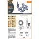 Clear Prop Accessories La-5 (early version) wheel set for CP kit CP72014 - kerékkészlet, Clear Prop CP72014 maketthez
