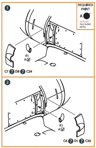 Clear Prop Accessories La-5 early version resin exhaust for CP kits CP72014/CP72015 - gyanta kipufogócsonkok, Clear Prop CP72014/CP72015 makettekhez
