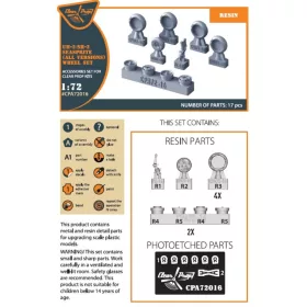   Clear Prop Accessories UH-2A/B Seasprite (minden változat) – kerékkészlet, Clear Prop CP72002/CP72017/CP72018 makettekhez