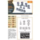 Clear Prop Accessories UH-2A/B Seasprite (minden változat) – kerékkészlet, Clear Prop CP72002/CP72017/CP72018 makettekhez