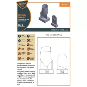   Clear Prop Accessories UH-2 A/B SEASPRITE resin exhaust for CP kit CP72002 - gyanta kipufogócsonkok, Clear Prop CP72002 maketthez