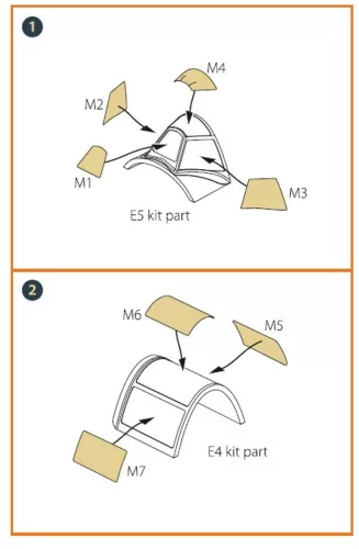 Clear Prop Accessories La-5 (late version) painting mask for CP kit CP72015 - kabin- és ablakmaszk, késői változathoz, Clear Prop CP72015 maketthez