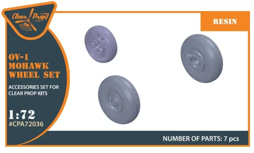 Clear Prop Accessories OV-1 A/B/C/D Mohawk – kerékkészlet, Clear Prop maketthez