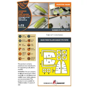  Clear Prop Accessories F-16B/D twin seater painting mask for REVELL kit - kabin- és ablakmaszk