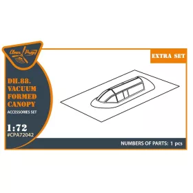   Clear Prop Accessories DH.88 Comet vacuum formed canopy for CP kits - vákuumformázott kabintető