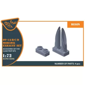   Clear Prop Accessories OV-1 A/B/C/D Mohawk exhaust set for CP kit - kipufogócsonk-készlet