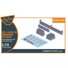   Clear Prop Accessories OV-1 A/B/C/D Mohawk pylons for CP kit - fegyverfelfüggesztő pilonok