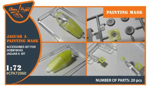 Clear Prop Accessories Jaguar A painting mask for Hobby Boss kit - kabin- és ablakmaszk