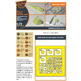   Clear Prop Accessories M6A1-K Nanzan painting mask for Tamiya kit 60738 - kabin- és ablakmaszk, Tamiya 60738 maketthez
