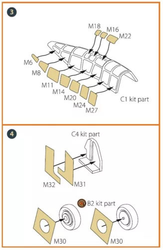 Clear Prop Accessories M6A1-K Nanzan painting mask for Tamiya kit 60738 - kabin- és ablakmaszk, Tamiya 60738 maketthez