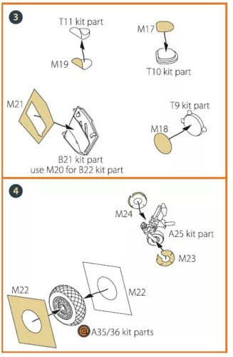 Clear Prop Accessories P-51B/C Mustang painting mask for Arma Hobby kits - kabin- és ablakmaszk