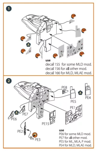 Clear Prop Accessories MiG-23ML, MLD, P, MLAE PE set for CP kits - fotómaratott részletező készlet