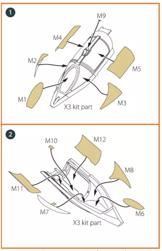 Clear Prop Accessories MiG-23ML, MLD, P, MLAE painting mask for CP kits - kabin- és ablakmaszk