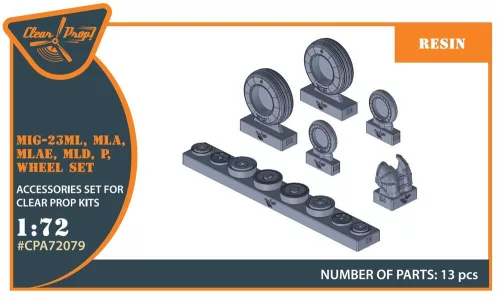 Clear Prop Accessories MiG-23ML, MLD, P, MLAE wheel set - kerékkészlet