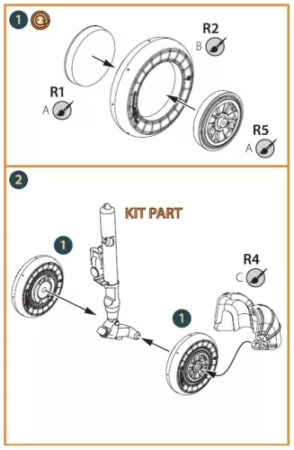 Clear Prop Accessories MiG-23ML, MLD, P, MLAE wheel set - kerékkészlet