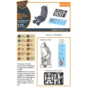   Clear Prop Accessories KM-1M Ejection seat for CP kits and other - katapultülés, Clear Prop és más makettekhez