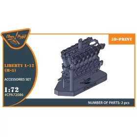   Clear Prop Accessories Liberty L-12 engine set 3D print - 3D nyomtatott motorkészlet
