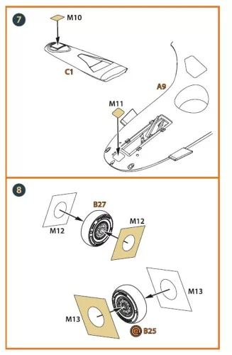 Clear Prop Accessories TB.2 PE parts and painting mask x2 set for CP kits - 2× fotómaratott részletező készlet festőmaszkokkal