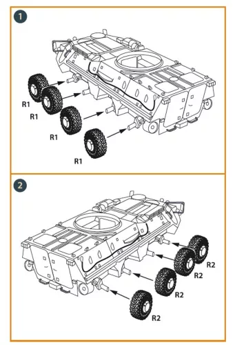 Clear Prop Accessories BTR-4 Wheel set for IBG kits - kerékkészlet