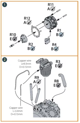 Clear Prop Accessories A5M Claude (minden változat) – gyanta motorkészlet, Clear Prop CP72006/CP72008/CP72009/CP72010 makettekhez, feljavított változat