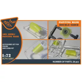   Clear Prop Accessories AMX Ghibli double-sided painting mask for Italeri kits - kétoldalas kabinmaszk