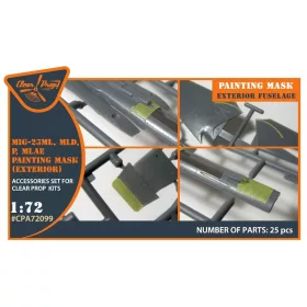   Clear Prop Accessories MiG-23ML, MLD, P, MLAE Exterior painting mask for CP kits - külső felületfestő maszk