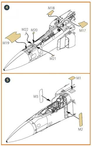 Clear Prop Accessories MiG-23ML, MLD, P, MLAE Exterior painting mask for CP kits - külső felületfestő maszk