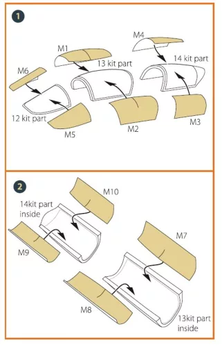 Clear Prop Accessories F-5F Tiger II painting mask for Italeri kits - kabin- és ablakmaszk