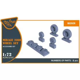   Clear Prop Accessories Mirage-2000 wheel set for Modelsvit, Dream Model kits - kerékkészlet, Modelsvit / Dream Model makettekhez
