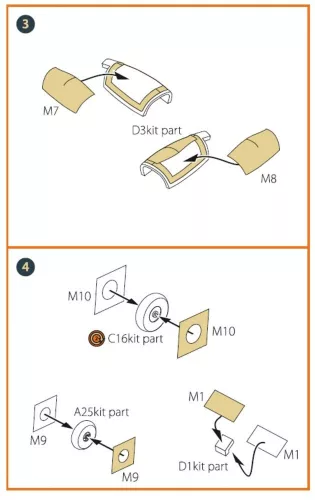 Clear Prop Accessories G.91R painting mask for MENG kits - kabin- és ablakmaszk