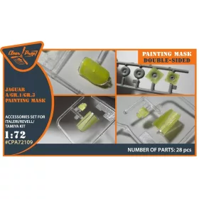   Clear Prop Accessories Jaguar A/GR.1/GR.3 painting mask for Italeri/Revell/Tamiya kits - kabin- és ablakmaszk, Italeri / Revell / Tamiya makettekhez