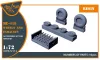 Clear Prop Accessories Me-410 B-1/U2/U4/R4 wheel set and exhausts for Airfix kit - kerékkészlet és kipufogócsonkok
