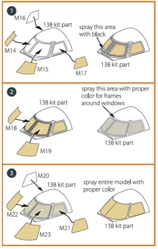 Clear Prop Accessories EMB-145 painting mask for A-model kits - kabin- és ablakmaszk