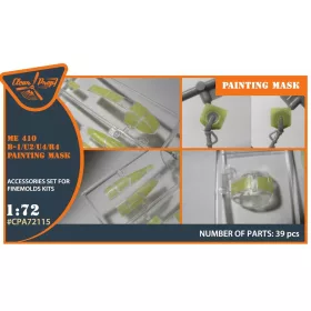   Clear Prop Accessories Me-410 B-1/U2/U4/R4 painting mask for Finemolds kits - kabin- és ablakmaszk