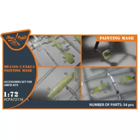   Clear Prop Accessories Me-410 B-1/U2/U4/R4 painting mask for Airfix kit - kabin- és ablakmaszk