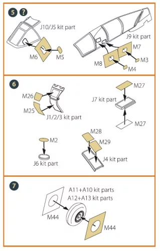 Clear Prop Accessories Me-410 B-1/U2/U4/R4 painting mask for Airfix kit - kabin- és ablakmaszk