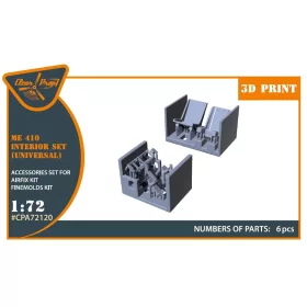   Clear Prop Accessories Me-410 B-1/U2/U4/R4 interior for Airfix, Finemolds kits - belsőtér-részletező készlet, Airfix / Fine Molds makettekhez