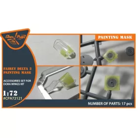   Clear Prop Accessories Fairey Delta 2 painting mask for Dora Wings kit - kabin- és ablakmaszk