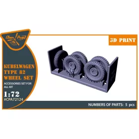   Clear Prop Accessories Kubelwagen type 82 Wheel set - kerékkészlet