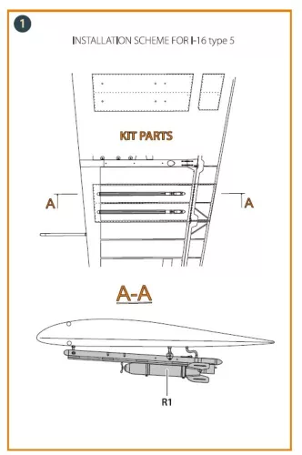 Clear Prop Accessories RS-82 nem irányított repülőgép-rakéták I-15bis, I-16, I-153, Yak-1, Yak-7, Su-2 és A-7 típusokhoz