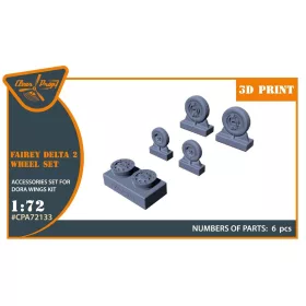   Clear Prop Accessories Fairey Delta 2 wheel set for Dora Wings kit - kerékkészlet